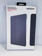 Verizon Folio Hard Case and Screen Protector for Samsung Galaxy Tab S6 - Black picture