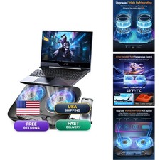 WEKEFON Upgraded Laptop Cooling Pad Dual TEC Coolers & 2 Quiet Fans-RGB Laptop picture