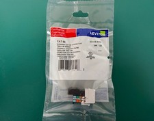 Leviton GigaMax Cat 5E QuickPort Connector, White, 5G108-RW5, Lot of 25 picture