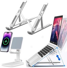Portable Aluminum Laptop & Phone Stand Adjustabl Foldable Ergonomic Laptop Riser picture