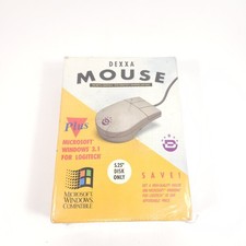 Vtg Dexxa Mouse Plus Microsoft Windows 3.1 For Logitech New Sealed 5.25