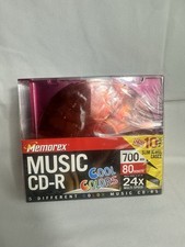 Memorex Music CD-R Cool Colors 10 Pack 700MB 80 Min 24X Slim Jewel Cases NOS picture