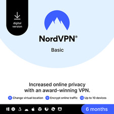 NordVPN Basic, 10 Devices, 6-Month, Premium VPN Software, Digital Code picture