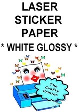 30% OFF LASER White Gloss Adhesive Label/Decal Sticker Paper *10 Pack picture