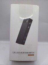iArk 2 In 1 Out 4k Dp KVM Switch 4k@144Hz New Open Box picture