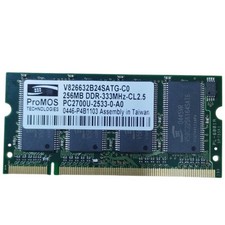 RAM Module PROMOS 256MB DDR 333MHz V826632B24SATG-C0 PC2700U-2533-0-A0 picture