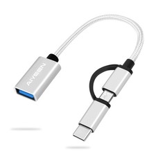 2-in-1 USB C/Micro to USB Adapter, USB C to USB 3.0, USB to Android OTG Adapt... picture