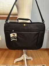 NWT Case Logic 17.3-Inch Laptop Case With One Inside Pocket Black Padded Strap picture