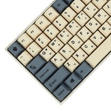 Apricot Yellow Korean DyeSub Mac PBT Keycaps Fits 61/64/68/75/87 MX 145 PCS picture