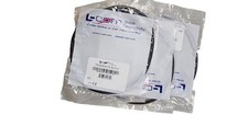 1PCS L-Com TRD695SCR-BLK-2 Shielded Cat 6, RJ45, PVC Jacket, Black, 2ft, EMI/RFI picture