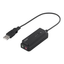 iBUFFALO USB audio conversion cable Black (USB A to 3.5mm stereo mini-plug) picture