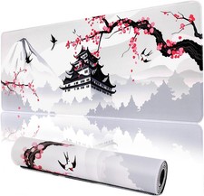 Cherry Blossom Mouse Pad Gaming Mouse Pad 31.5 X 11.8 Inch Japanese Pink Saku picture
