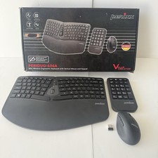 Perixx PERIDUO-606A Mini Wireless Ergonomic Keyboard Vertical Mouse Keypad Works picture