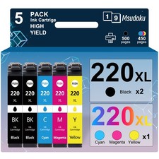 5PK T220XL 220XL Ink For Epson XP-420 XP-320 XP-424 WF2630 WF2660 WF2760 printer picture