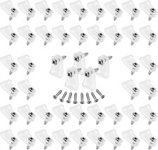 60Pcs 1/4 Inch Nylon Cable Clamps R-Type Wire Clips White with Screws picture