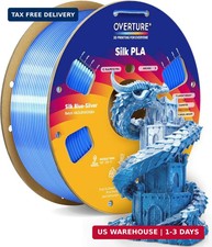 OVERTURE Silk PLA Dual Color Filament 1.75mm, Bi-Color Shiny PLA Finish, Smooth picture