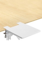 White Ergonomics Desk Extender Tray 9.5x9.1 Inch Clamp Mount Arm Wrist picture