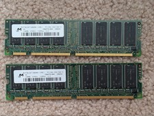 256MB of Micron PC133 128MB DIMM 133 MHz CL3  SDRAM Memory (MT8LSDT1664AG-133E1) picture