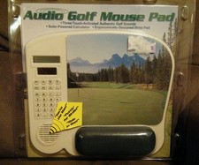 Audio Golf Mouse Pad W/Calculator Golfer Golfing Fan Gift Wrist Pad NIP Novelty picture