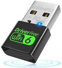 USB WiFi 6 Adapter for PC Desktop & Laptop, 900Mbps Dual Band AX900M, Black picture