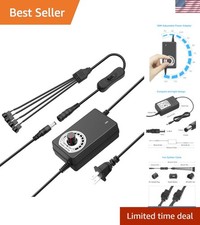 12V PC Fan Speed Controller 24W Power Supply with 4 x3/4Pin Splitter Cable picture