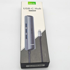 iTeknic IK-UC002 USB-C Hub, Portable 3-Port USB Adapter, Gray, 4.92 in picture
