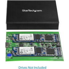 StarTech.com Dual M.2 Enclosure - RAID - M.2 SATA SSD Enclosure - USB 3.1 (10 Gb picture