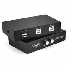 2 Port USB 2.0 Manual Sharing Switch Box Share Hub Selector for PC Printer Keybo picture