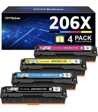 CMYBabee Compatible Toner Cartridge Replacement for HP 206X - 4 Cartridges NEW picture