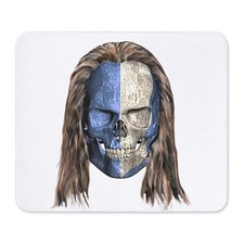 CafePress Braveheart Skull With Hair Mousepad  (82672545) picture