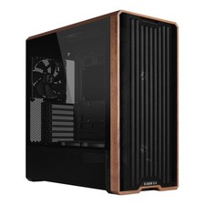 Lian Li LANCOOL 217 Genuine Walnut Wood Computer Case, LAN217X - Black picture