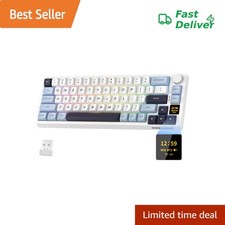 LTC Nimbleback NB682 Mechanical Keyboard White Blue Black picture