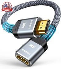 8K 4K HDMI Extender, HDMI Extension Cable 2.1 4K@30Hz/ 60Hz/ 120Hz, Ultra high S picture