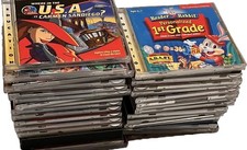 Huge Vintage Lot Of 34 PC CD-ROM Educational Games K-6th Learning Company Disney picture