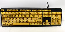 Easy EZ EYES Large Print Keyboard and Mouse PC & MAC 4x Larger Letter picture