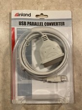 New Inland Pro USB Parallel Converter Cable 08305 USB-A to 36 Pin Male Centronic picture