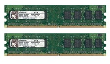 KINGSTON 1GB 2x512MB DDR2 667MHz PC2-5300 KVR667D2N5K2/1G 9930529-002.B00LF picture