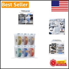 Enhanced 3D Filament Storage Solutions - 6 Containers with Desiccants Included picture