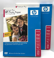 Lot Of 2 HP Premium Plus Photo Paper 8.5” X 11” High Gloss 50 Sheets #Q1785A picture