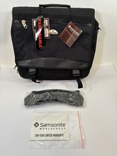 Samsonite Computer Bag Model #930755 Expandable Should Strap Pockets Black picture