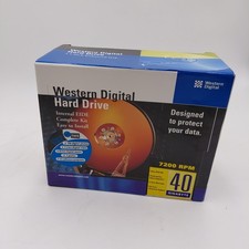 Western Digital 40 GB 7200 RPM EIDE Internal Hard Drive New Sealed Vtg Retro PC  picture