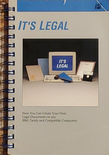 1990 It's Legal Software Manual for IBM/Tandy -Parsons Technology (Book Only) picture