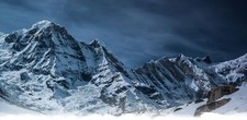 Landscape mountains snowy peak nature Custom Gaming Mat Desk picture