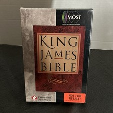 King James Bible Compton's NewMedia BIG BOX CD-ROM NEW SEALED DOS Windows VTG picture