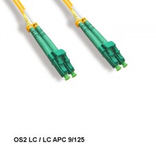 10PCS 2 Meter LC/LC APC OS2 9 /125 Duplex Single-Mode Fiber Optic Cable OFNR picture
