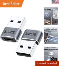 Compact 2-Pack USB-C to USB 2.0 Adapter for Fast Charging & OTG Functionality picture