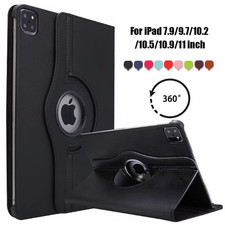 360 Rotating Leather Folio Case Cover Stand for iPad 234 Mini Air 9.7 10.2 10.5 picture