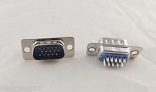 10x VGA Male Plug Socket DB15 15-Pin D-SUB 3 Rows Solder Type Connector Adapter picture
