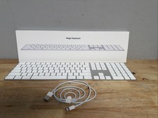 Apple Magic Keyboard with Numeric Keypad Lightning Model A1843 - Silver, Tested picture