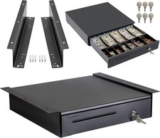 Volcora Cash Register Drawer with Under Counter 16 - 5 Bill 6 Coin, Black  picture